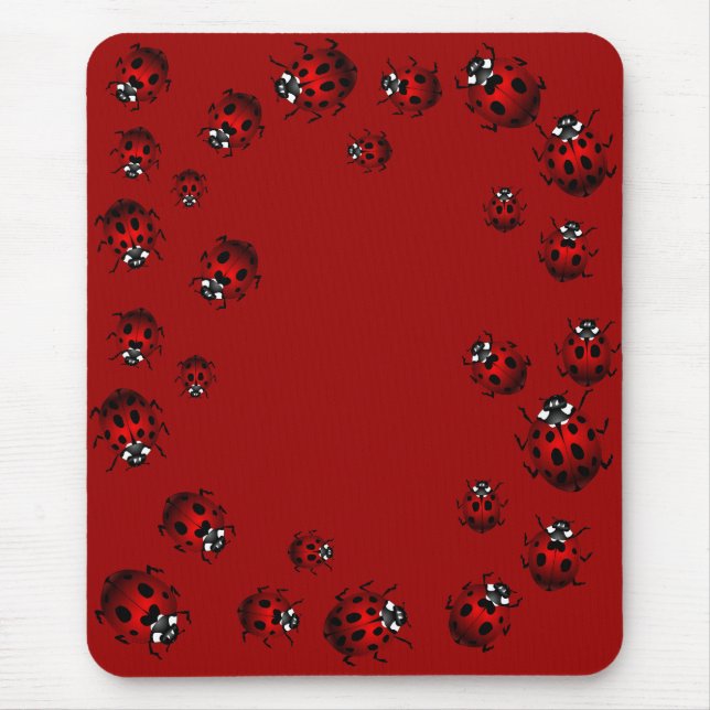Ladybug Art Mousepad Bug Keepsake Ladybug Gifts (Front)