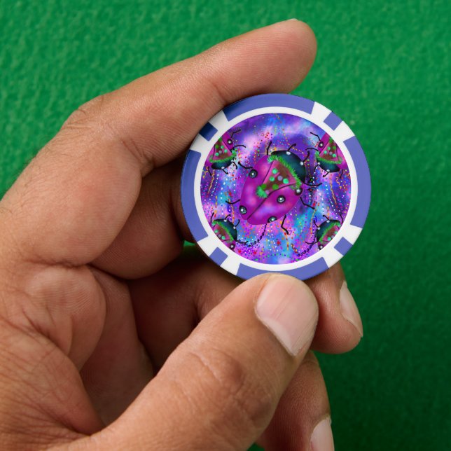 LADYBUG ART POKER CHIPS (Hand)