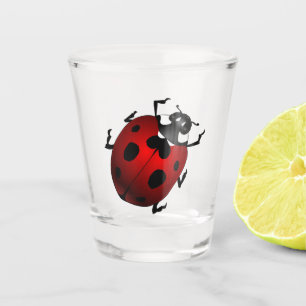 Ladybug Art Shot Glasses Gifts & Ladybug  Glasses