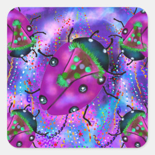 LADYBUG ART SQUARE STICKER