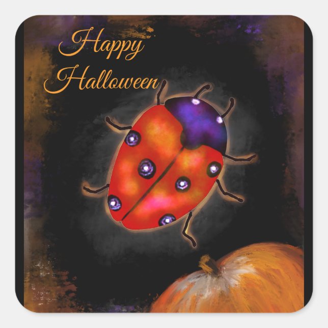 LADYBUG ART SQUARE STICKER (Front)