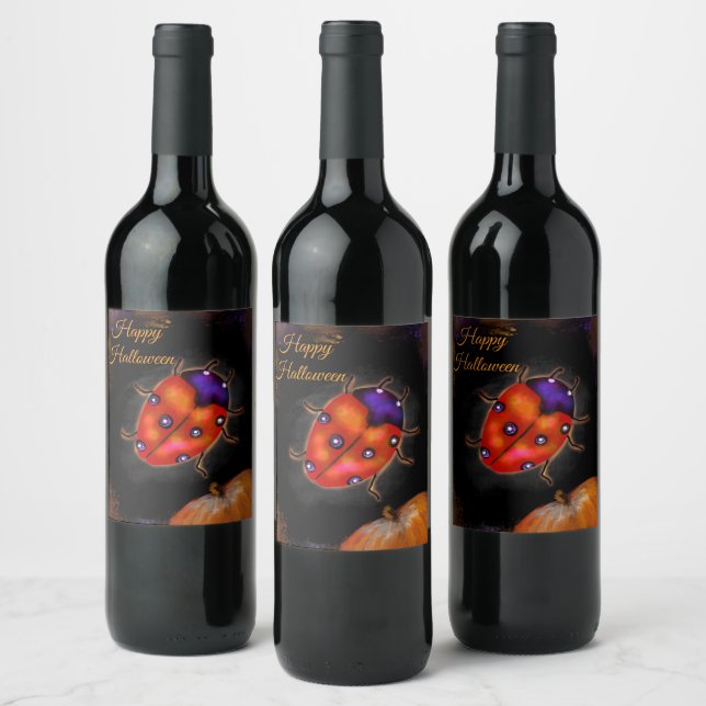 LADYBUG ART WINE LABEL (Bottles)