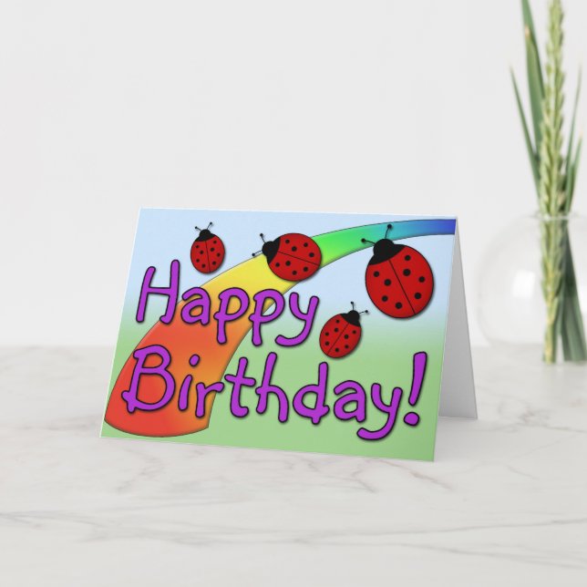 Ladybug B-Day Card (Front)