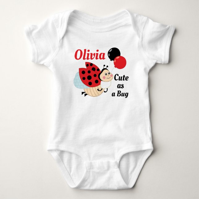Ladybug Baby Cusmomized Bodysuit (Front)