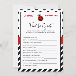Ladybug Baby Shower - Editable Name, 5x7 Invitation