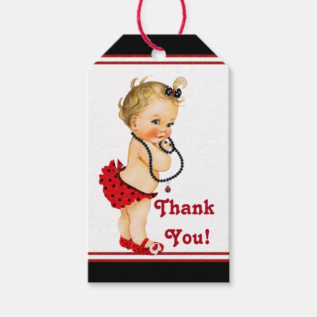 Ladybug Baby Shower Gift Tags (Front)