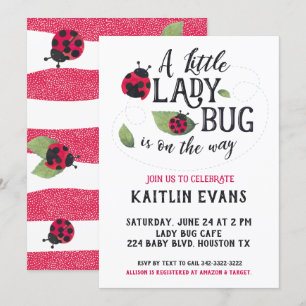 Ladybug Baby Shower Invitation