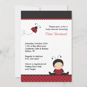 Ladybug Baby Shower Invitations