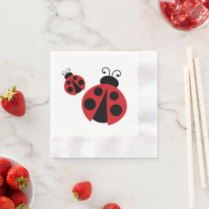 Ladybug Baby Shower or Birthday Party Napkin