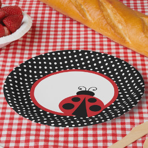 Ladybug Baby Shower or Birthday Party Paper Plate