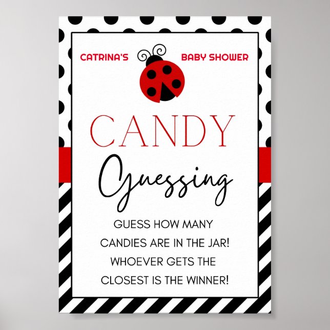 Ladybug Baby Shower Sign (Front)