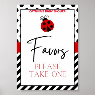 Ladybug Baby Shower Sign
