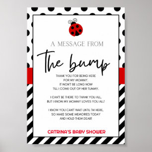 Ladybug Baby Shower Sign