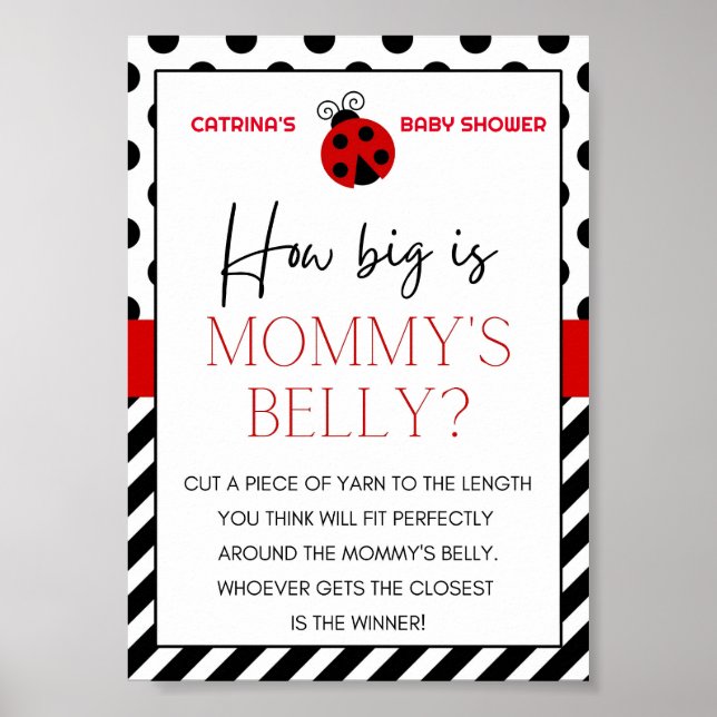 Ladybug Baby Shower Sign (Front)