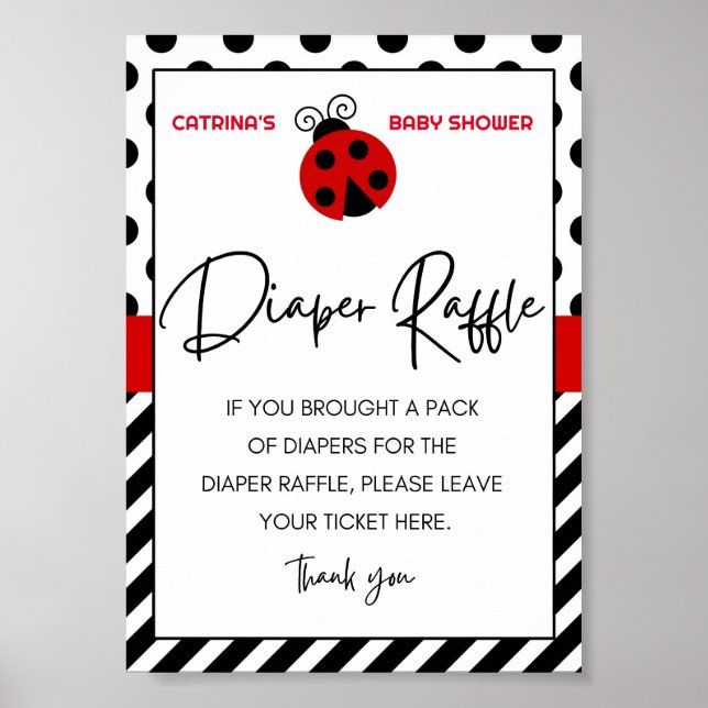 Ladybug Baby Shower Sign (Front)