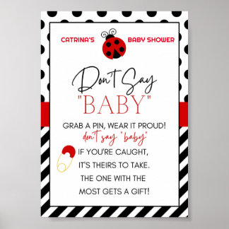 Ladybug Baby Shower Sign