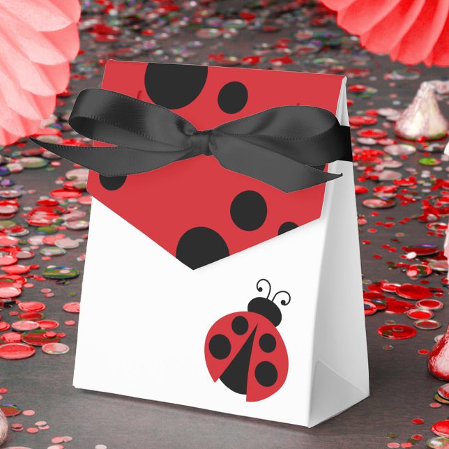Ladybug Baby Shower Treat Favour Box (Ladybug Baby Shower Favor Gift Boxes)