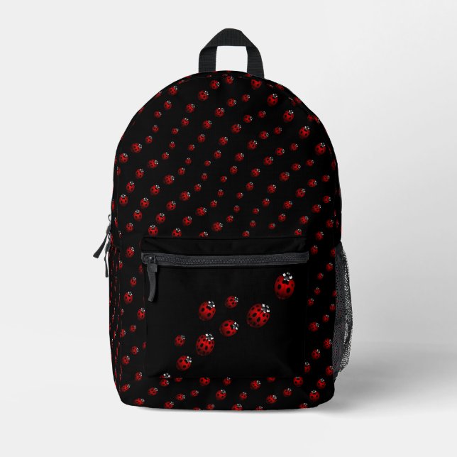 Ladybug Backpack Ladybird School Bags Customize (Front)
