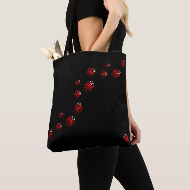 Ladybug Bags Cute Ladybug Ladybird Art Tote Bags (Close Up)
