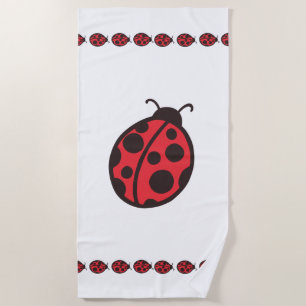 Ladybug Bath Beach Towel
