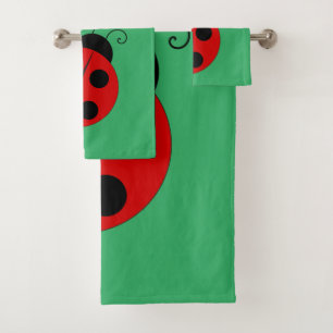 Ladybug Bath Towel Set