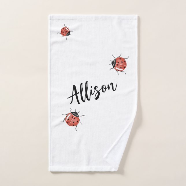 Ladybug  bath towel set (Hand Towel)