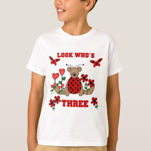 Ladybug Bear 3rd Birthday Tshirts