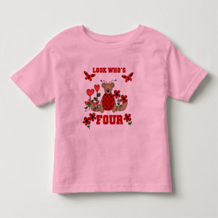 Ladybug Bear 4th Birthday Tshirts and Gifts