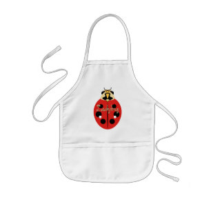 Ladybug Beetle in Red Personalised Kids Apron