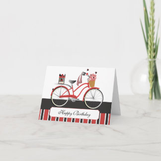 Ladybug Bicycle Card
