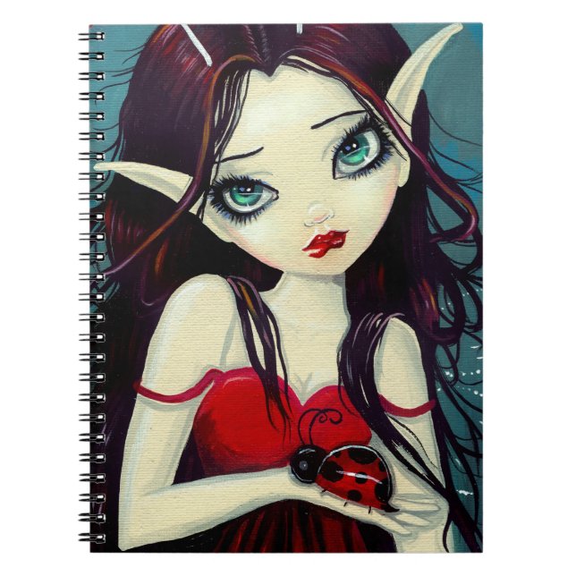 Ladybug Big-Eye Fairy Art Notebook (Front)