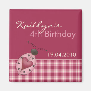 Ladybug · Birthday Invitation Magnet