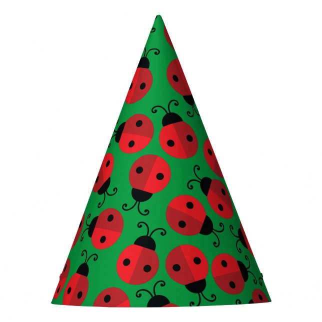 Ladybug Birthday Party Hat (Front)