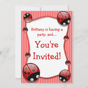 Ladybug Birthday Party Invitation