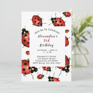 Ladybug Birthday Party Invitation