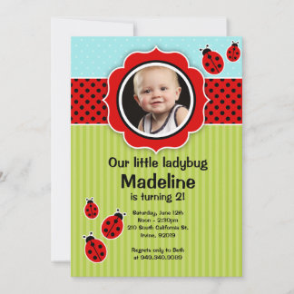 Ladybug Birthday Party Invitation