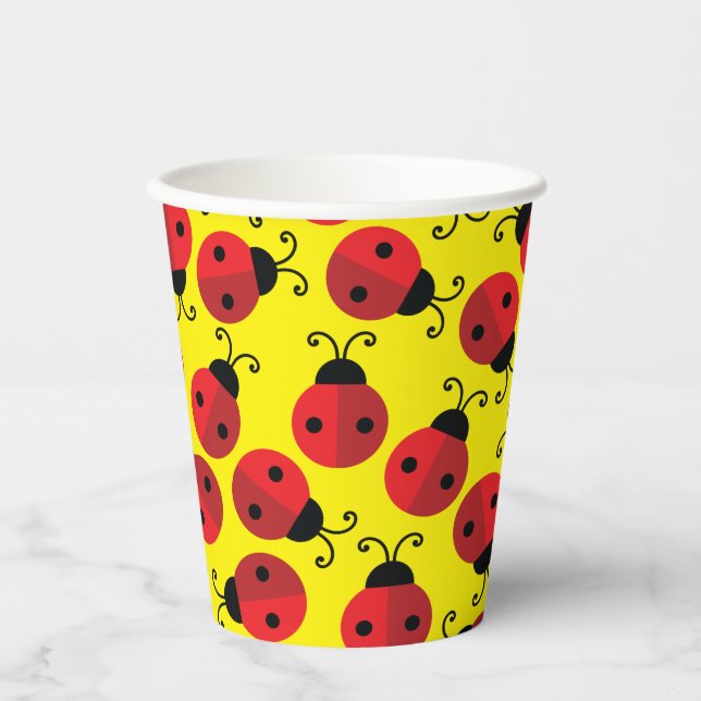 Ladybug Birthday Party Paper Cups (Front)