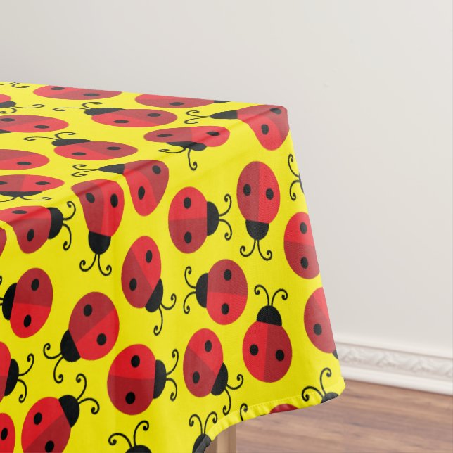 Ladybug Birthday Party Tablecloth (In Situ)