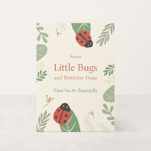 Ladybug Birthday Party Thank You Card