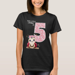 Ladybug Birthday This Little Ladybug Is 5 5th Birt T-Shirt