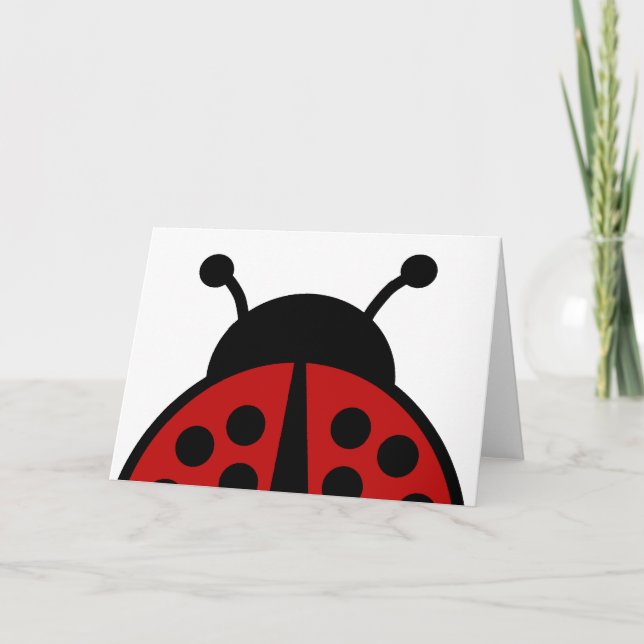 Ladybug blank card for your text (Front)