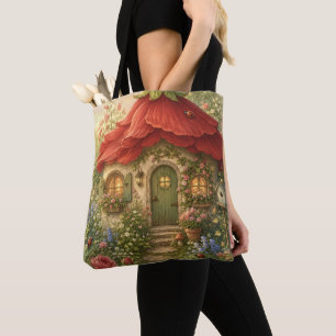 Ladybug Blossom Cottage Tote Bag