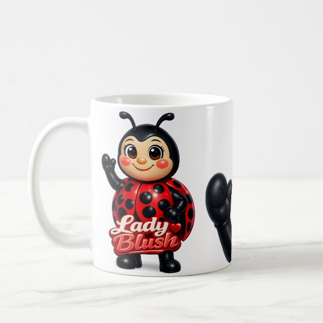 Ladybug Blush Series Coffee Mug (Left)