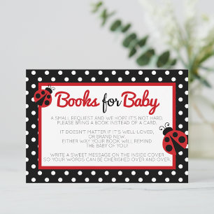 Ladybug Books for Baby Enclosure Invite Insert