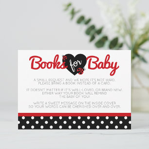 Ladybug Books for Baby Enclosure Invite Insert