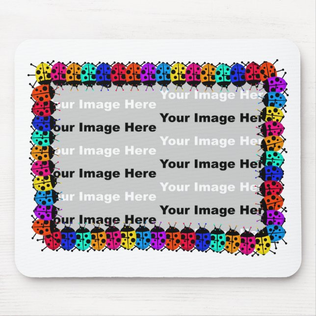 Ladybug Border Mouse Mat (Front)