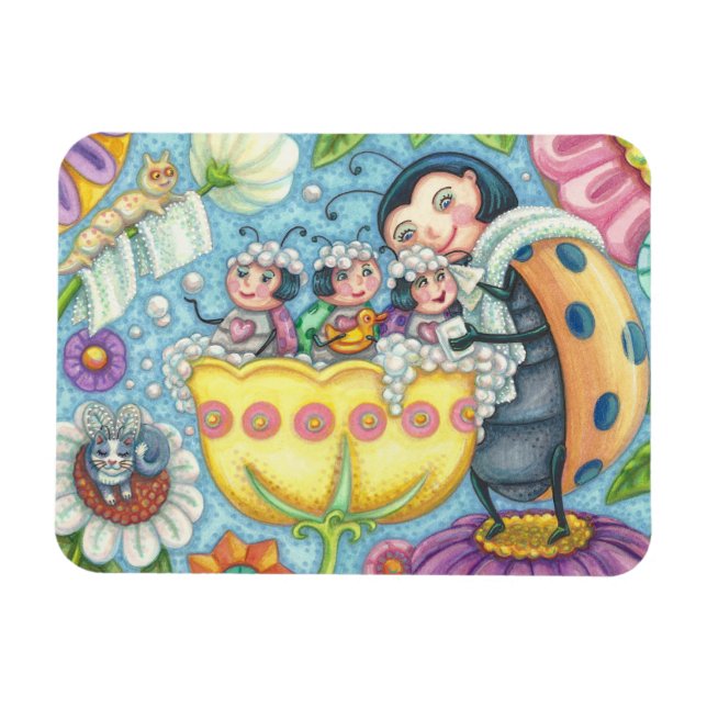 Ladybug Bubblebath LADYBUG FAMILY MAGNET (Horizontal)