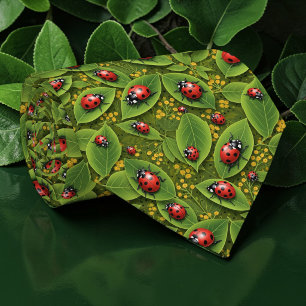 Ladybug Bugs & Insects Pattern Custom Necktie