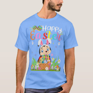 Ladybug Bunny Egg Hunting Funny Ladybug Happy East T-Shirt