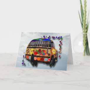 Ladybug Bus Birthday Card